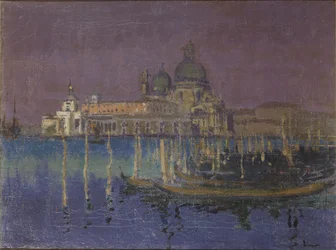 Nocturne: De Dogana en Santa Maria della Salute, Venetië, 1896