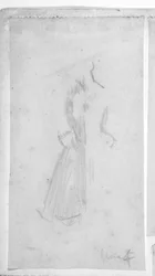 Schets van een vrouwelijke figuur