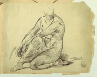 Knielende vrouw