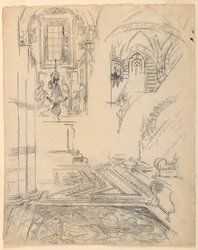 Notities van het Duomo Koor, Siena, Italië