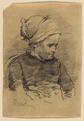 Portret van een boerenmeisje