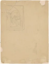 Studie van een interieur [verso]