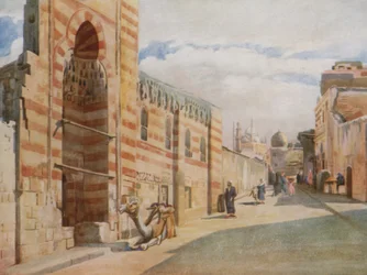 Een moskee in de Saida Zeineb-wijk, Caïro