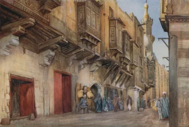Straatscène, Bab-el-Sharia, Caïro