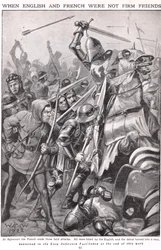Toen de Fransen en Engelsen vochten bij Agincourt, illustratie 