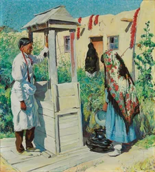 Een Pueblo Well Scene