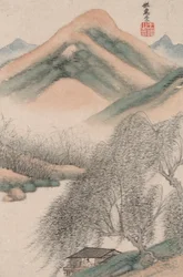 Landschappen in de stijlen van oude meesters; Landschap naar Hui Chong