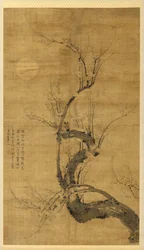 Een Prunus in het maanlicht, 1300s