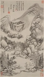 Landschap in de stijl van Huang Gongwang