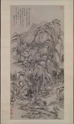 Landschap naar Wu Zhen, gedateerd 1695