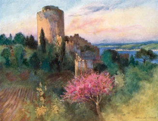Roumeli Hissar (kleurenlitho)