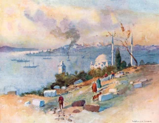 Seraglio Point uit "The Stones" (kleurenlitho)