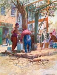 Turkse Bron, Stamboul (kleurenlitho)