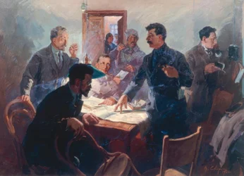 De leiders van de Oktoberrevolutie