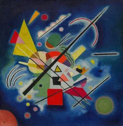 Blauw schilderij