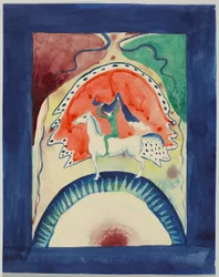 Ontwerp voor de omslag van de almanak "Der Blaue Reiter"