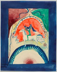 Ontwerp voor de omslag van de almanak "Der Blaue Reiter"