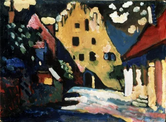 Murnau. De binnenplaats van het kasteel (schilderij van Vassily Kandinsky)