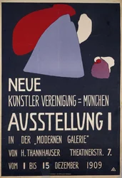 Poster voor de 1e Tentoonstelling van de Neue Künstlervereinigung München