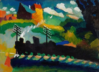 Spoorweg bij Murnau, 1909