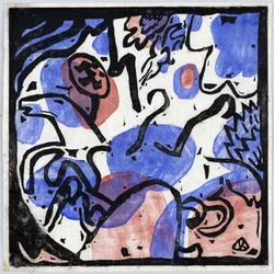 “Drie ruiters in rood, blauw en zwart”
