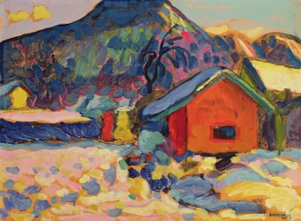 Winterstudie met berg, 1908
