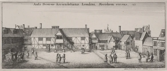 Binnenplaats van Arundel House, vanuit het zuiden