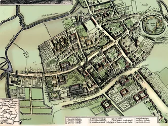 Hollars plan van Oxford, ca. 1643