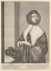 Hyems - Winter Driekwart lengte seizoenen, 1641
