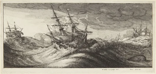 Zeegezicht in storm
