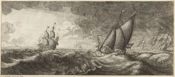 Zeegezicht in storm