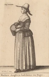 Mulier Anglica Habitans in Pago, 1643