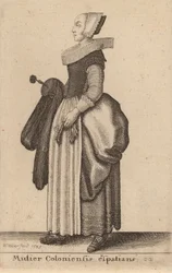 Mulier Coloniensis Exspatians, 1643