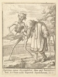 Oude man, uit de Dans van de Dood, 1651