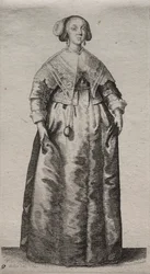 De verschillende gewoonten van Engelse vrouwen, van de adel tot de plattelandsvrouwen zoals ze in deze tijden zijn: De vrouw met een marmeren bol