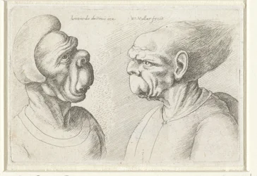 Twee misvormde koppen (detail)