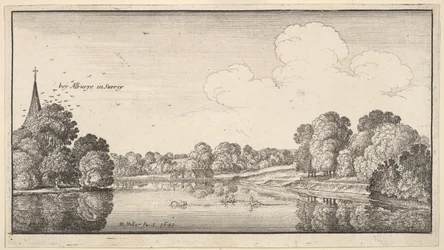 Uitzichten op het platteland bij Albury, Surrey