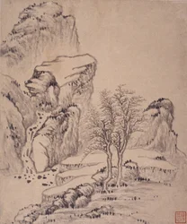 Album met landschapschilderijen