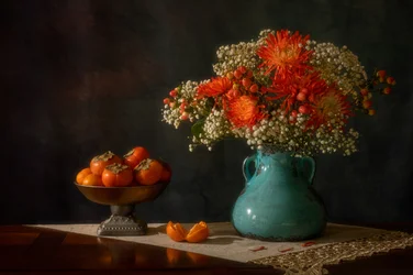 Herfstbloemen en kaki’s