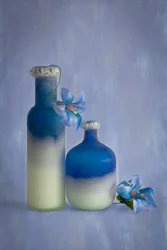 Rustig blauw stilleven