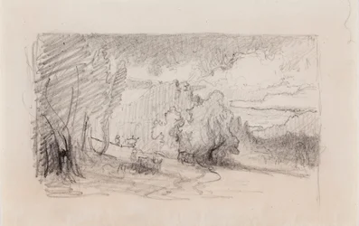 Landschap, compositieschets