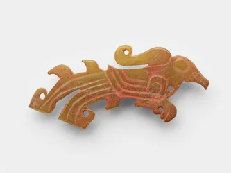 Hanger in de vorm van een vogel, ca. 1050-ca. 950 v.Chr. (jade, nefriet)