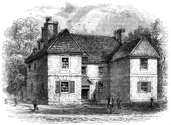 William Penns Huis, Philadelphia, Pennsylvania, eind 17e-begin 18e eeuw ca. 1880