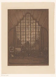 Interieur van het atelier van Wijnand Otto Jan Nieuwenkamp aan Het Marken in Edam