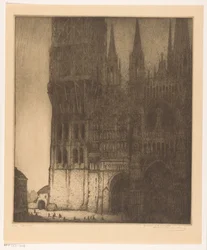 Voorgevel van de Onze-Lieve-Vrouwekathedraal in Rouen