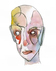 Doordacht abstract portret