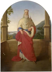 Saint Leopold voor een uitzicht op de Donau en de Leopoldsberg op de achtergrond