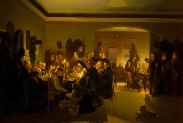 Kunstenaars in Fincks koffiehuis in München