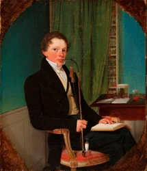 Portret van de anatoom Henrik Carl Bang Bendz. De broer van de kunstenaar.