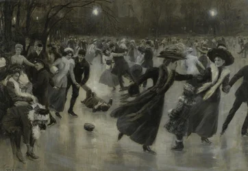 Feest op het ijs, 1909